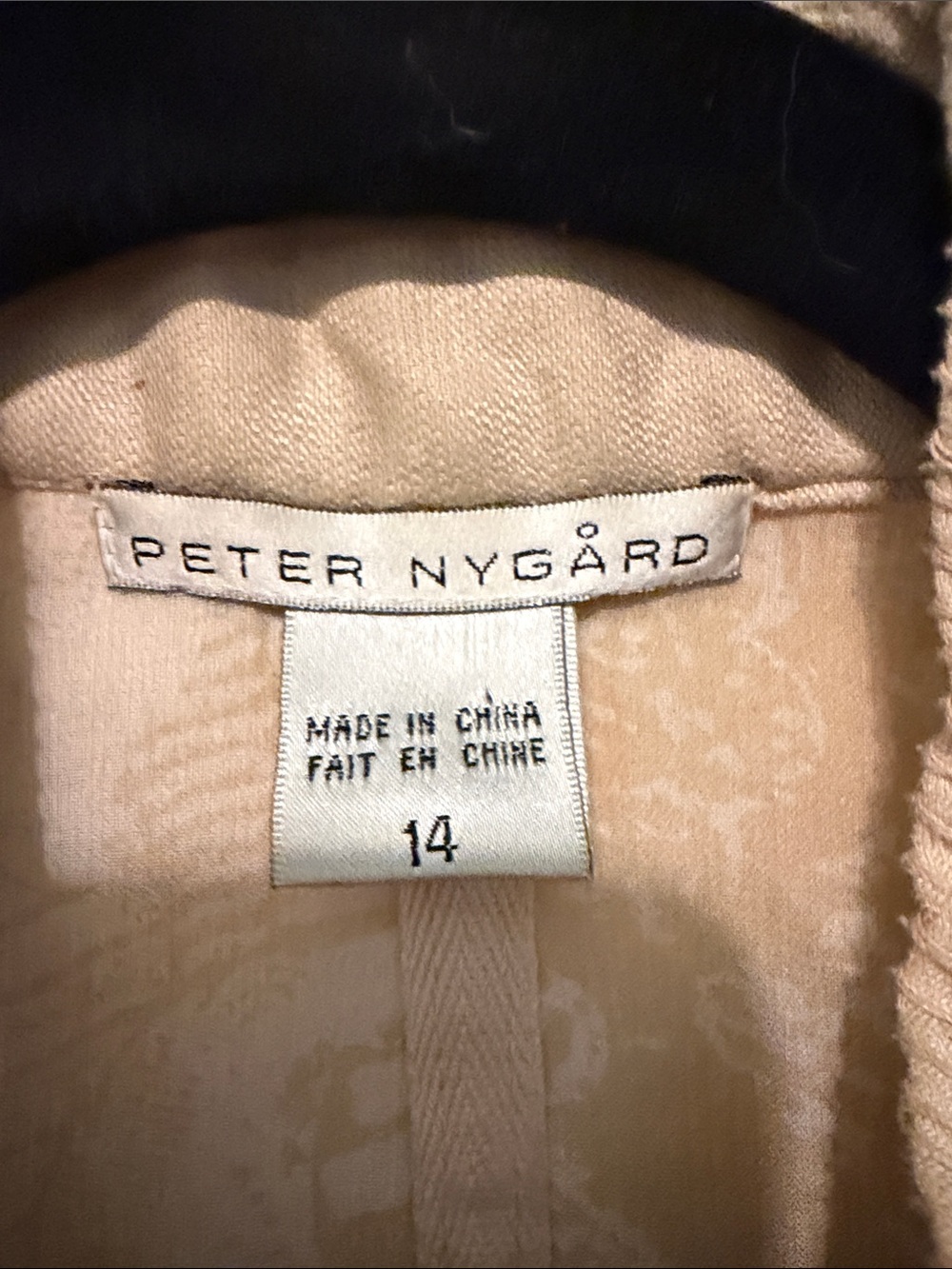 Peter Nygard Linen Blend Cream Embroidered Toggle Jacket Plus Size 14 - Picture 2 of 12